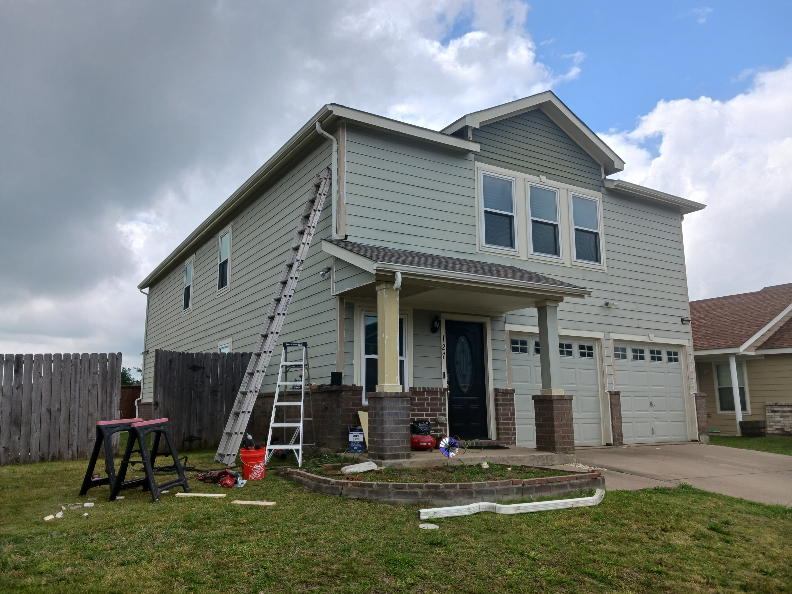 House exterior before painting